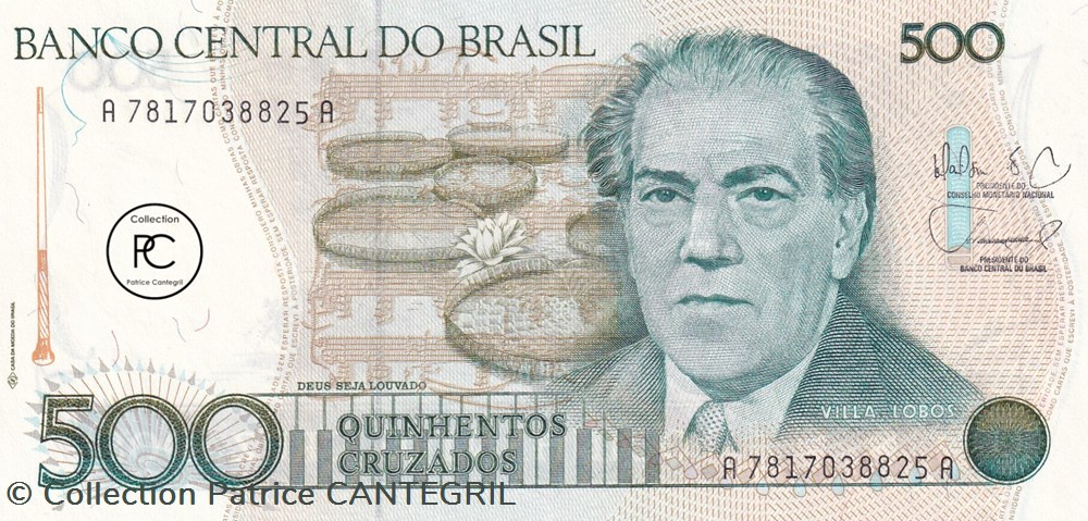 1988 Pick212d 500 Cruzado brésilien Unc billets amerique du sud 1988 pick212d 500 cruzado bresilien unc
