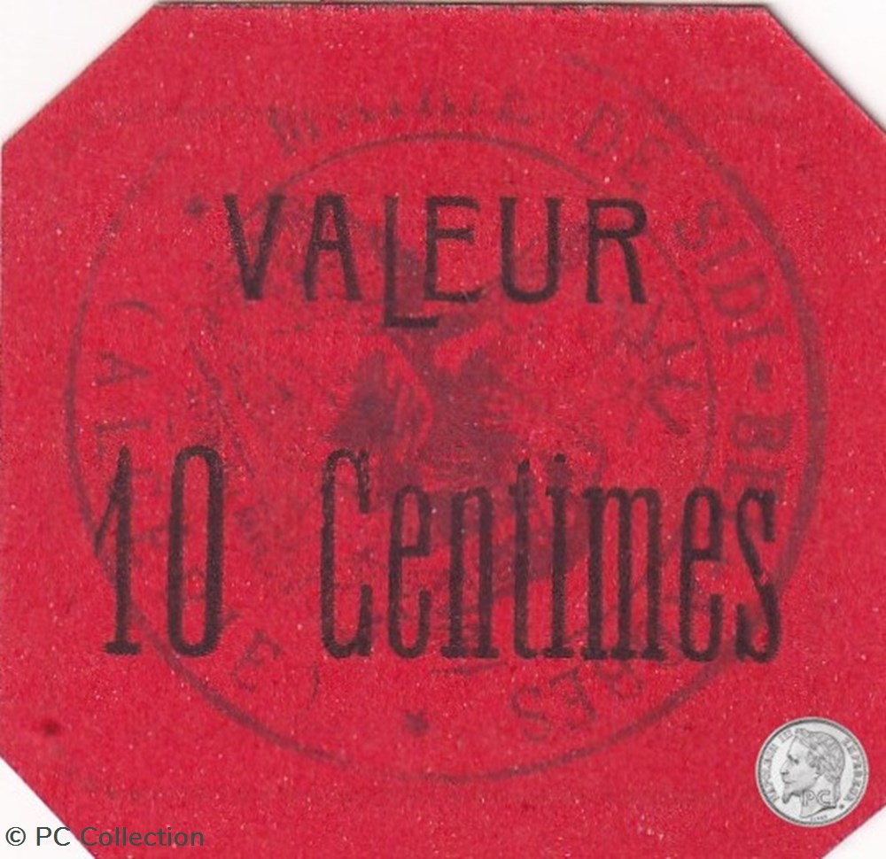 Sidi-Bel-Abbès 7a 0,10 franc - 1916 billets afrique algerie sidi bel abbes 7a 0 10 franc 1916