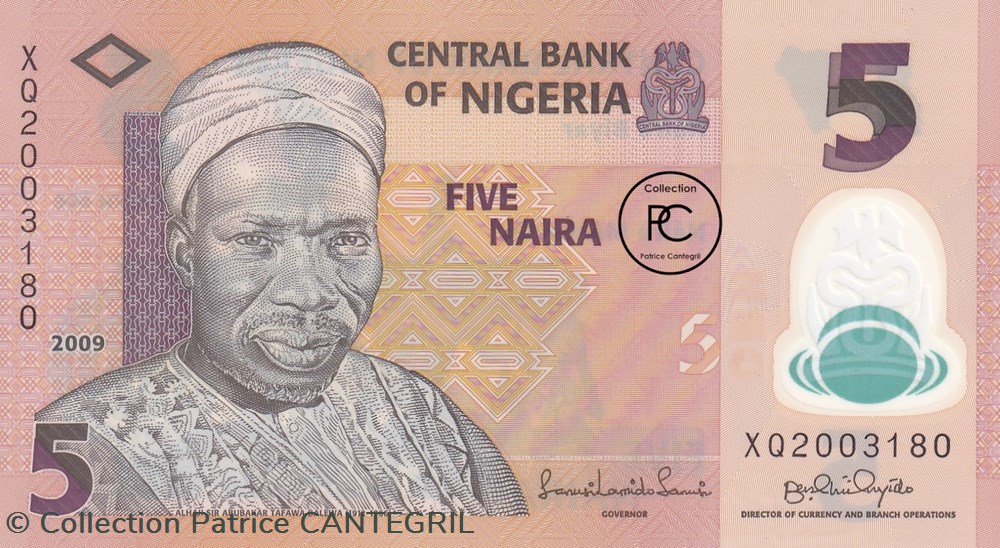 2009 Pick38b.2 5 ₦ - Naira nigérien Unc billets afrique nigeria 2009 pick38b 2 5 naira nigerien unc