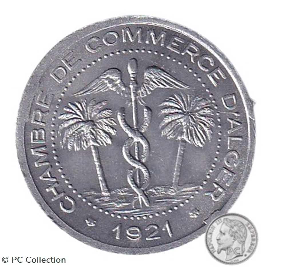 1921 5 centimes Alger chambre de Commerce monnaies monde algerie 1921 5 centimes alger chambre de commerce