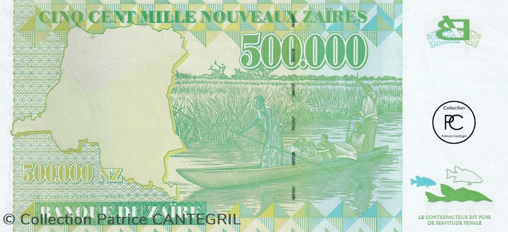 1996 Pick78v 500 000 NZ - Nouveau zaïre zaïrois Unc billets afrique 1996 pick78v 500 000 nz nouveau zaire zairois unc