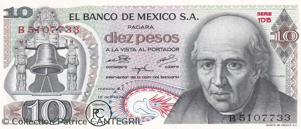 billets amerique du nord mexique 1974 pick63g 4 10 peso mexicain unc