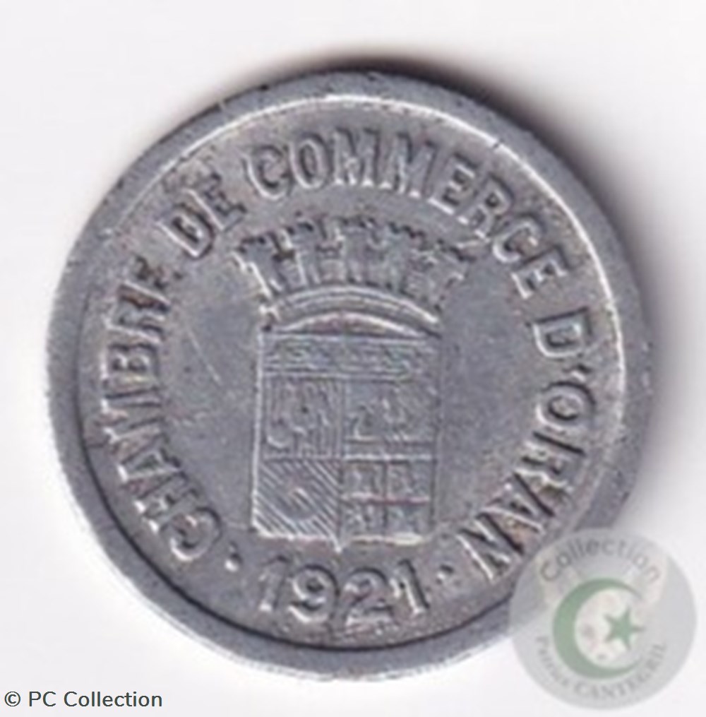 1921 5 centimes Oran chambre de Commerce monnaies monde algerie 1921 5 centimes oran chambre de commerce