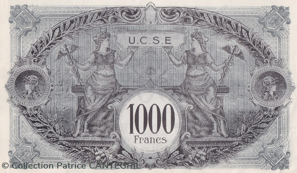 1000 Francs Union Economique du sud est (Lyon) billets 1000 francs union economique du sud est lyon