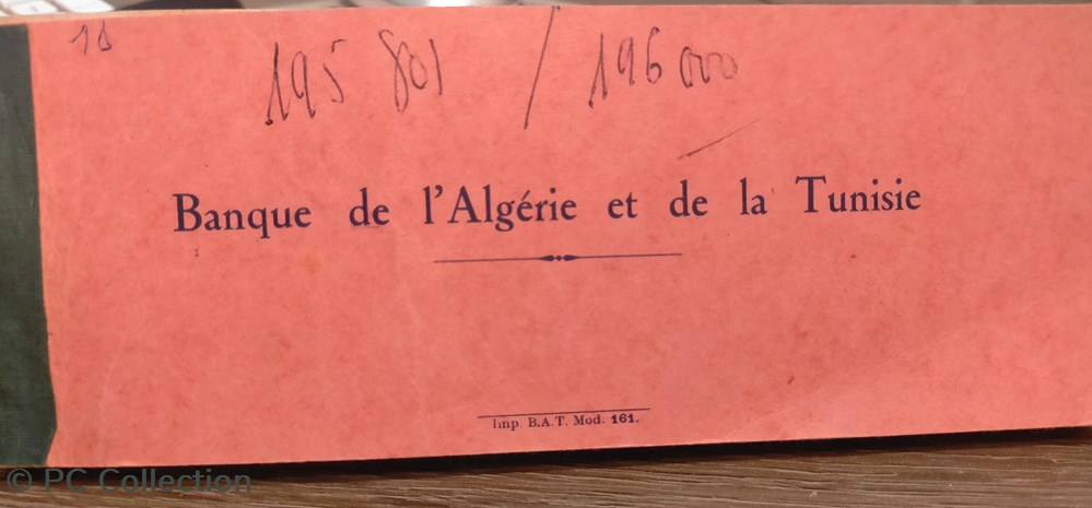 Carnet de chèques BANQUE de L'Algérie et de la Tunisie billets afrique carnet de cheques banque de algerie et de la tunisie