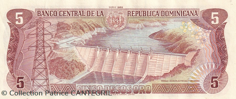 5 Pesos Oro Banco Central de la República Dominicana 1988 Spl Pick 118c billets amerique centrale et caraibes republique dominicaine 5 pesos oro banco central de la republica dominicana 1988 spl pick 118c