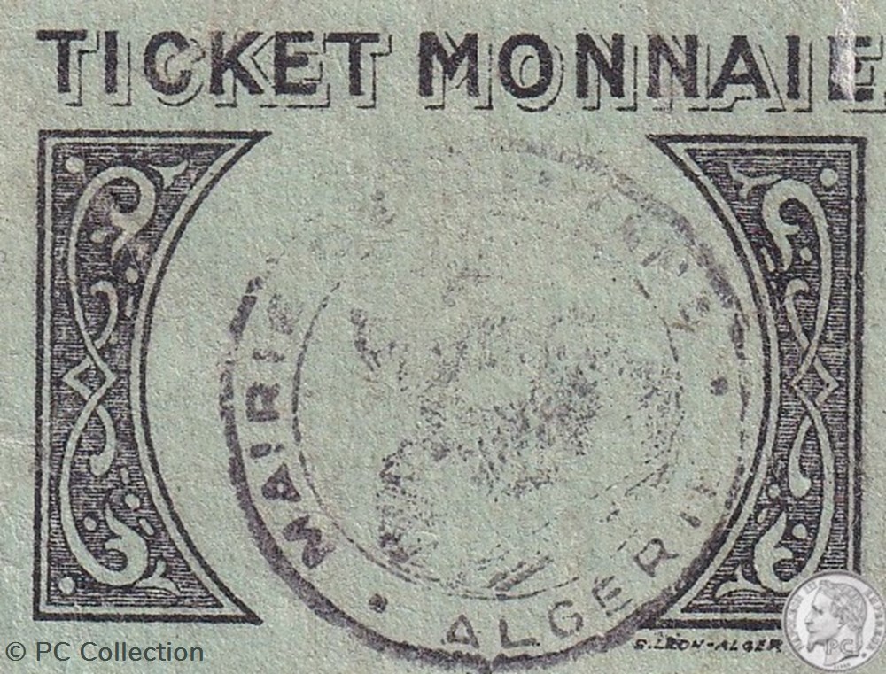 MILIANA 1 0,10 franc Vert 1916 billets afrique algerie miliana 1 0 10 franc vert 1916
