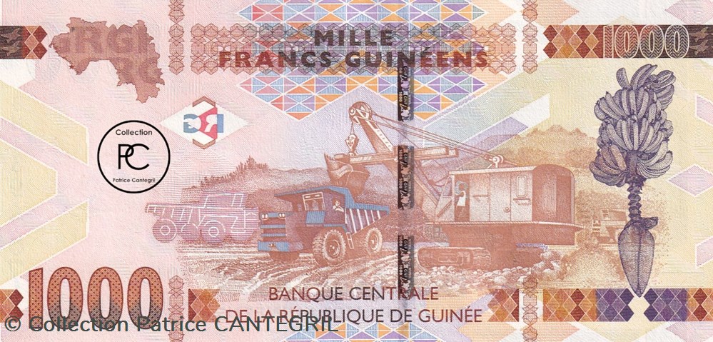 2015 Pick48a 1 000 GFr - Franc guinéen Unc billets afrique 2015 pick48a 1 000 gfr franc guineen unc