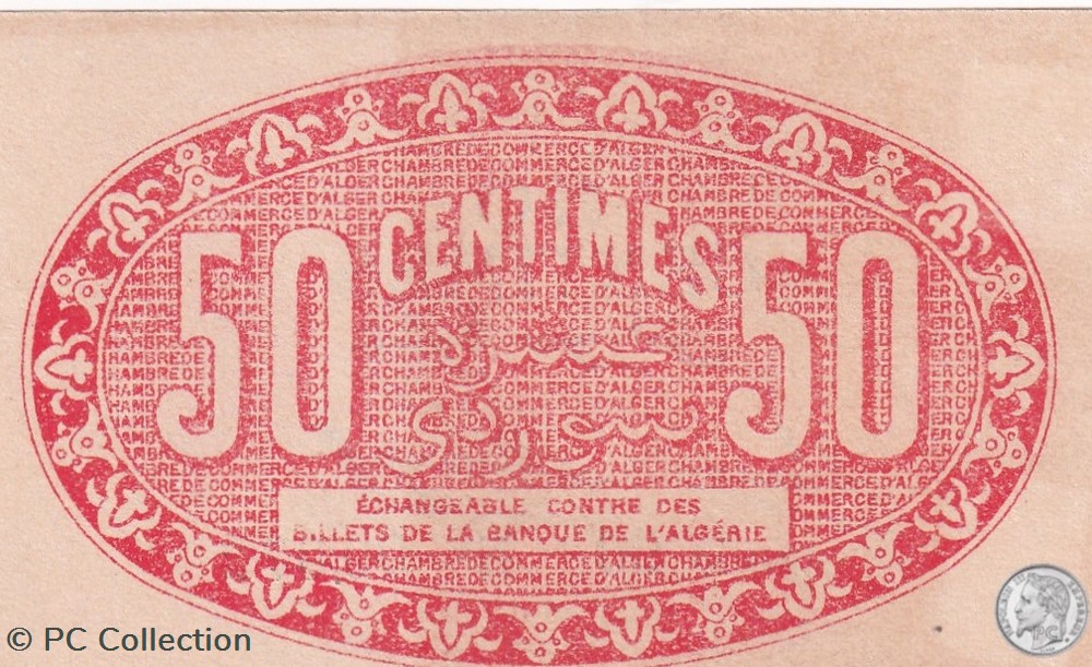 137-25-31/1/1923 Alger 50 cts Cdc. (3) billets afrique algerie 137 25 31 1 1923 alger 50 cts cdc 3