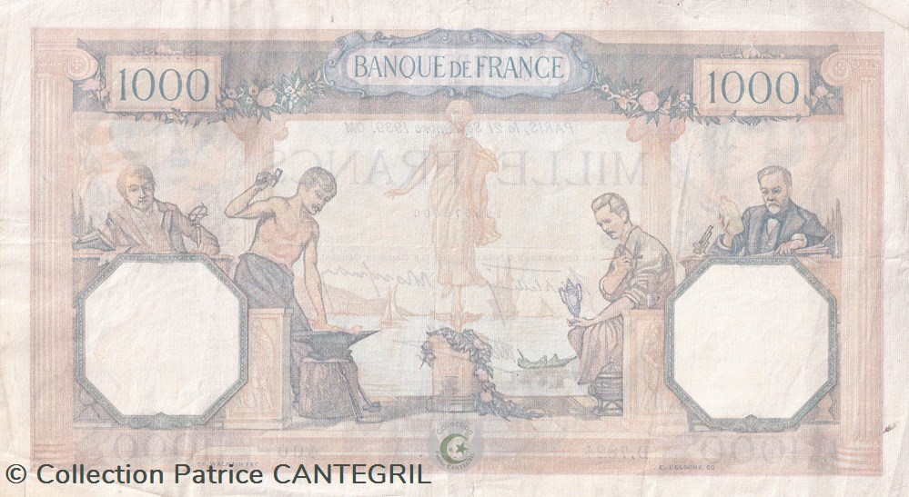 1939 Pick90c.6 1 000 ₣ - Franc français TTB+ billets europe france 1939 pick90c 6 1 000 franc francais ttb