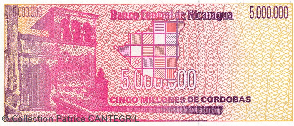 1990 Pick 165 5.000.000 Córdobas Banco Central de Nicaragua Unc billets amerique centrale et caraibes 1990 pick 165 5 000 000 cordobas banco central de nicaragua unc