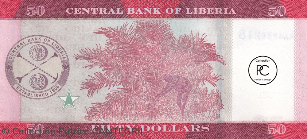 2016 Pick34a 50 $ - Dollar libérien Unc billets afrique liberia 2016 pick34a 50 dollar liberien unc
