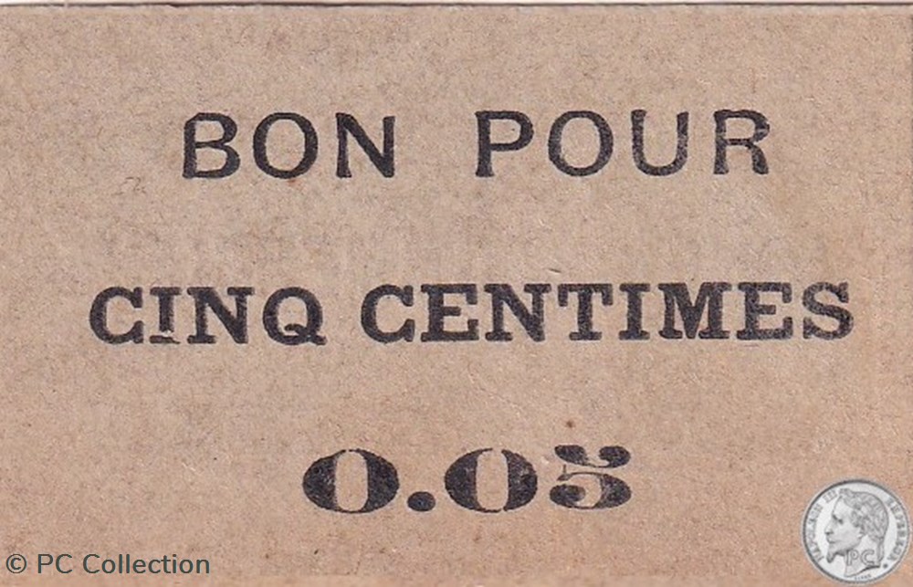 billets afrique algerie tenes 1 0 05 centimes gris union commerciale