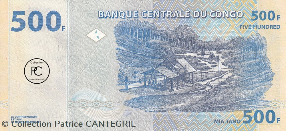 billets afrique republique du 2002 pick96a 500 fc franc congolais unc 2