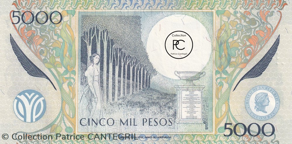 2014 Pick452t 5 000 $ - Peso colombien Unc billets amerique du sud 2014 pick452t 5 000 peso colombien unc