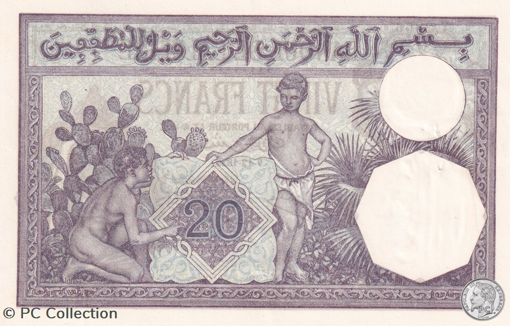 billets afrique 1928 pick78b 20 franc algerien 458 spl