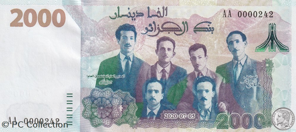 2020 Pick147-1 N° 242 2 000 د.ج - Dinar algérien Très Rare Unc (45) billets afrique 2020 pick147 1 n 242 2 000 dinar algerien tres rare unc 45