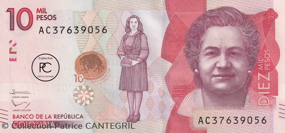 2016 Pick460b 10 000 $ - Peso colombien Unc billets amerique du sud 2016 pick460b 10 000 peso colombien unc