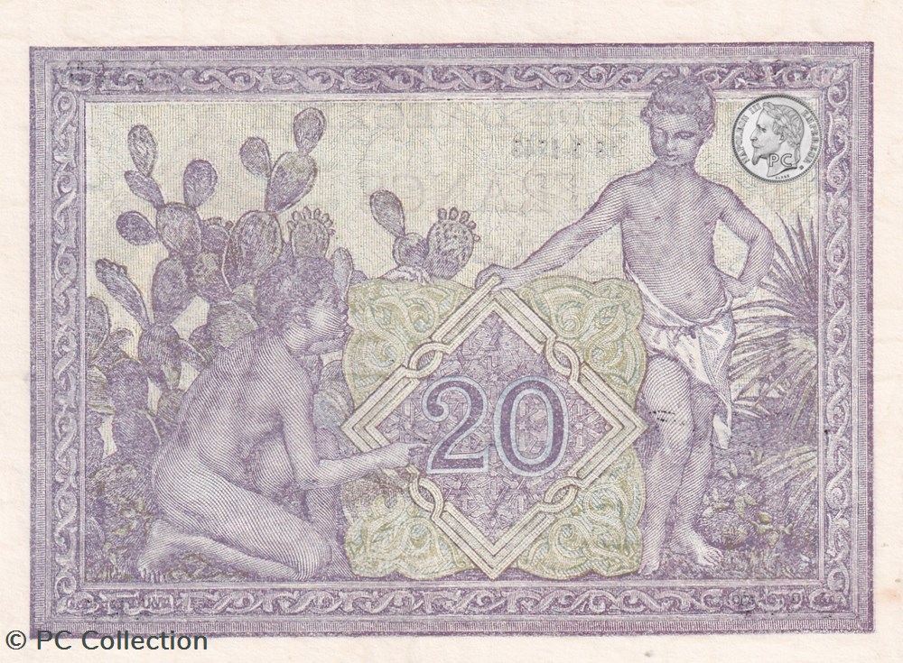 1943 Pick-92a 20 Franc algérien Sup billets afrique 1943 pick 92a 20 franc algerien sup