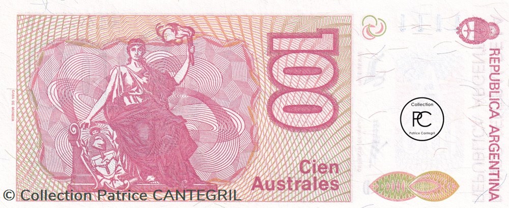 1989 Pick327c 100 ₳ - Austral argentin Unc billets amerique du sud argentine 1989 pick327c 100 austral argentin unc