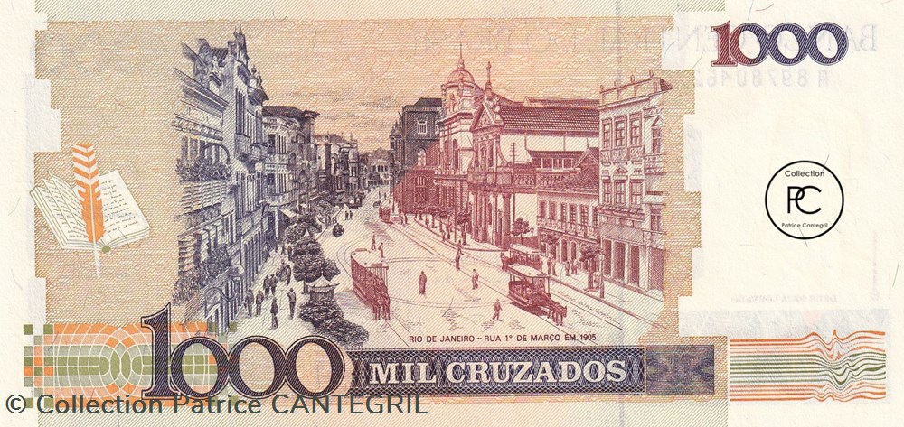 1988 Pick213b 1 000 Cruzado brésilien Unc billets amerique du sud 1988 pick213b 1 000 cruzado bresilien unc