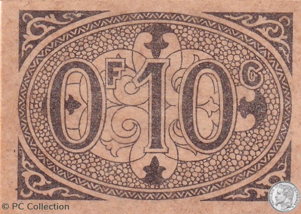 billets afrique algerie ville alger 9 3 1917 10 centimes beige 1