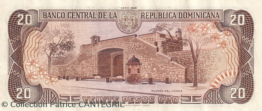 20 Pesos Oro Banco Central de la República Dominicana 1988 Unc Pick 120c billets amerique centrale et caraibes republique dominicaine 20 pesos oro banco central de la republica dominicana 1988 unc pick 120c