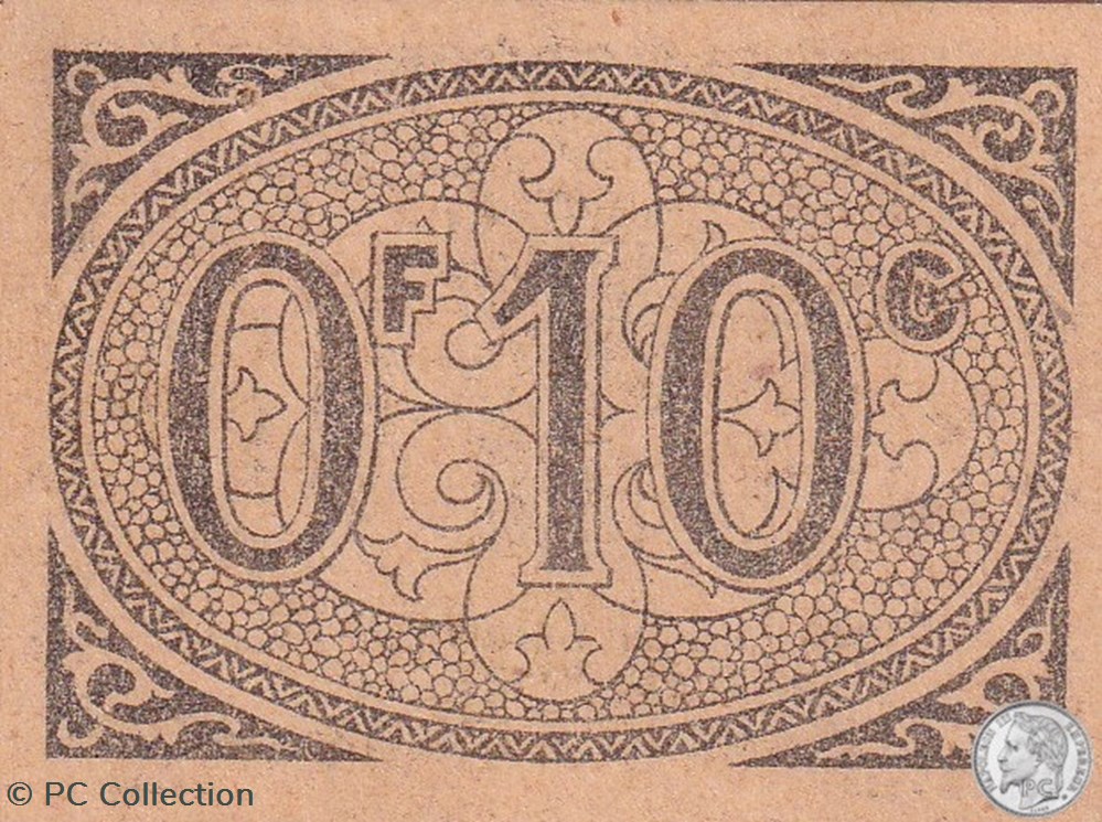Ville d'Alger-24/10/1916 10 Centimes Beige (1) billets afrique algerie ville alger 24 10 1916 10 centimes beige 1