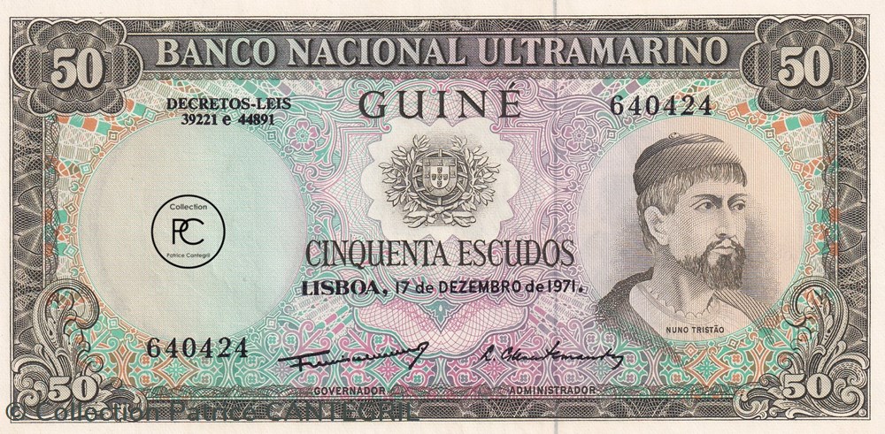 1971 Pick44a.1 50 Escudo de Guinée portugaise Unc billets afrique 1971 pick44a 1 50 escudo de guinee portugaise unc