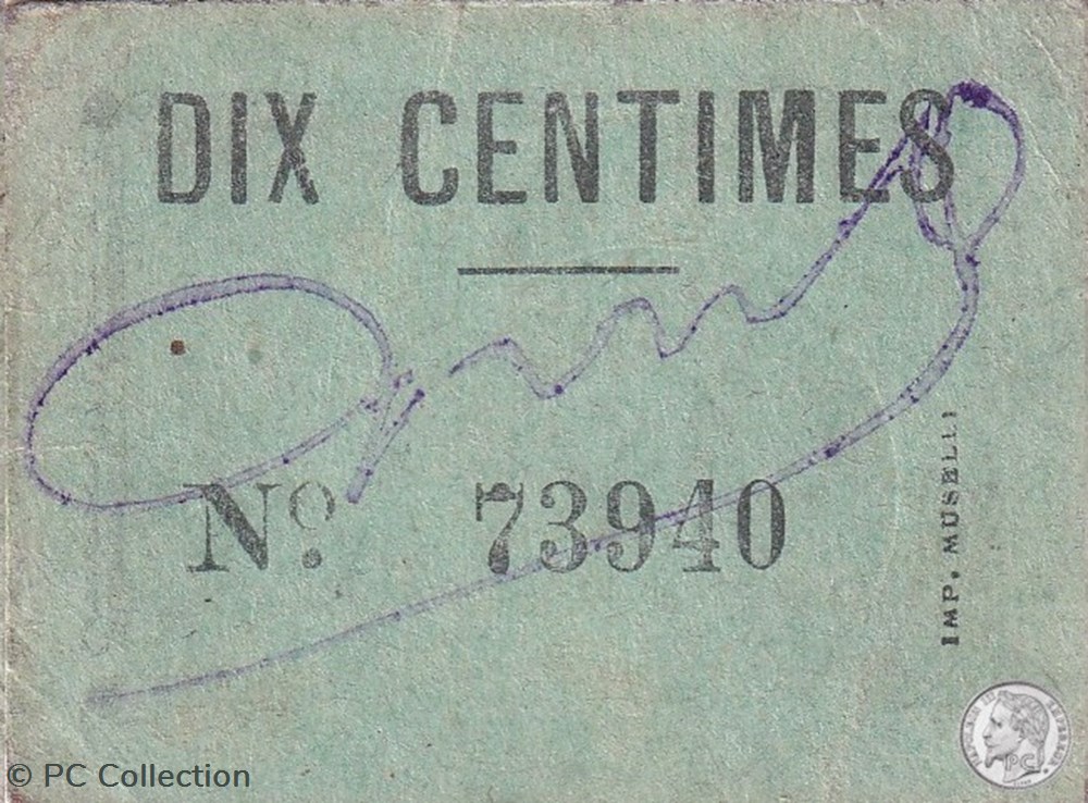 MASCARA 1916 JPCV.0 10 Cts (2) billets afrique algerie mascara 1916 jpcv 0 10 cts 2