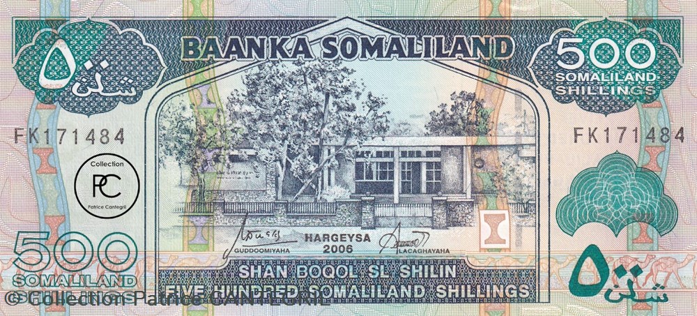 2006 Pick6f 500 Sh - Shilling somalilandais Unc billets afrique 2006 pick6f 500 sh shilling somalilandais unc