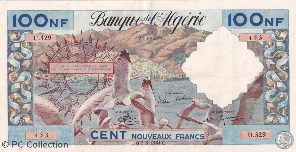 1961 Pick121b.3 100 Nouveaux Francs TTB+ billets afrique algerie 1961 pick121b 3 100 nouveaux francs ttb