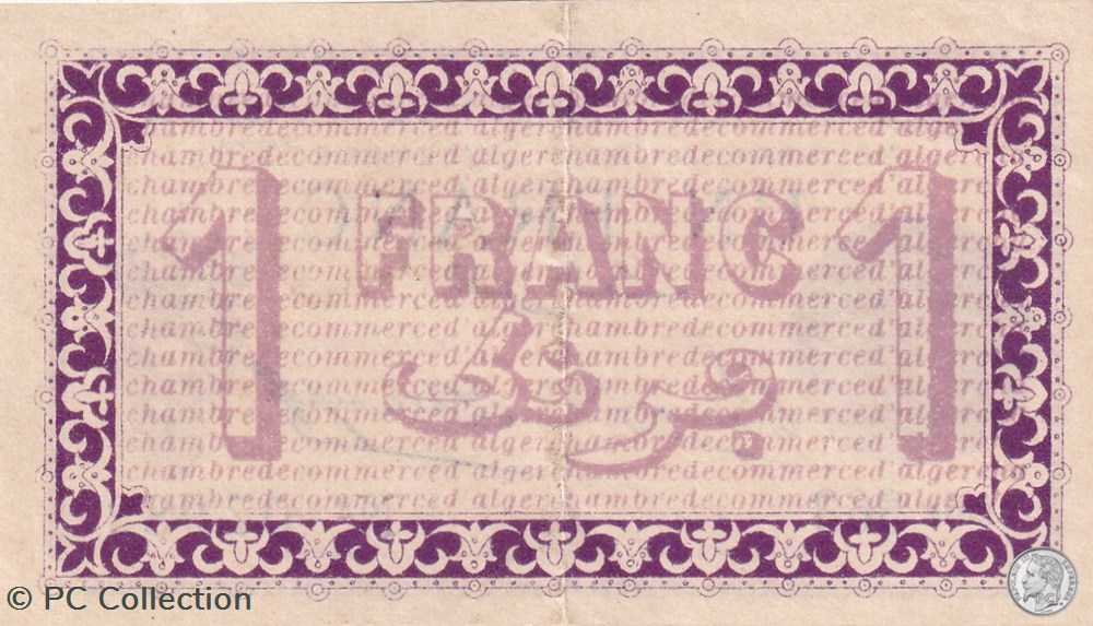 137-1 -3/9/1914 Alger 1 Franc Cdc. (12) billets afrique algerie 137 1 3 9 1914 alger 1 franc cdc 12