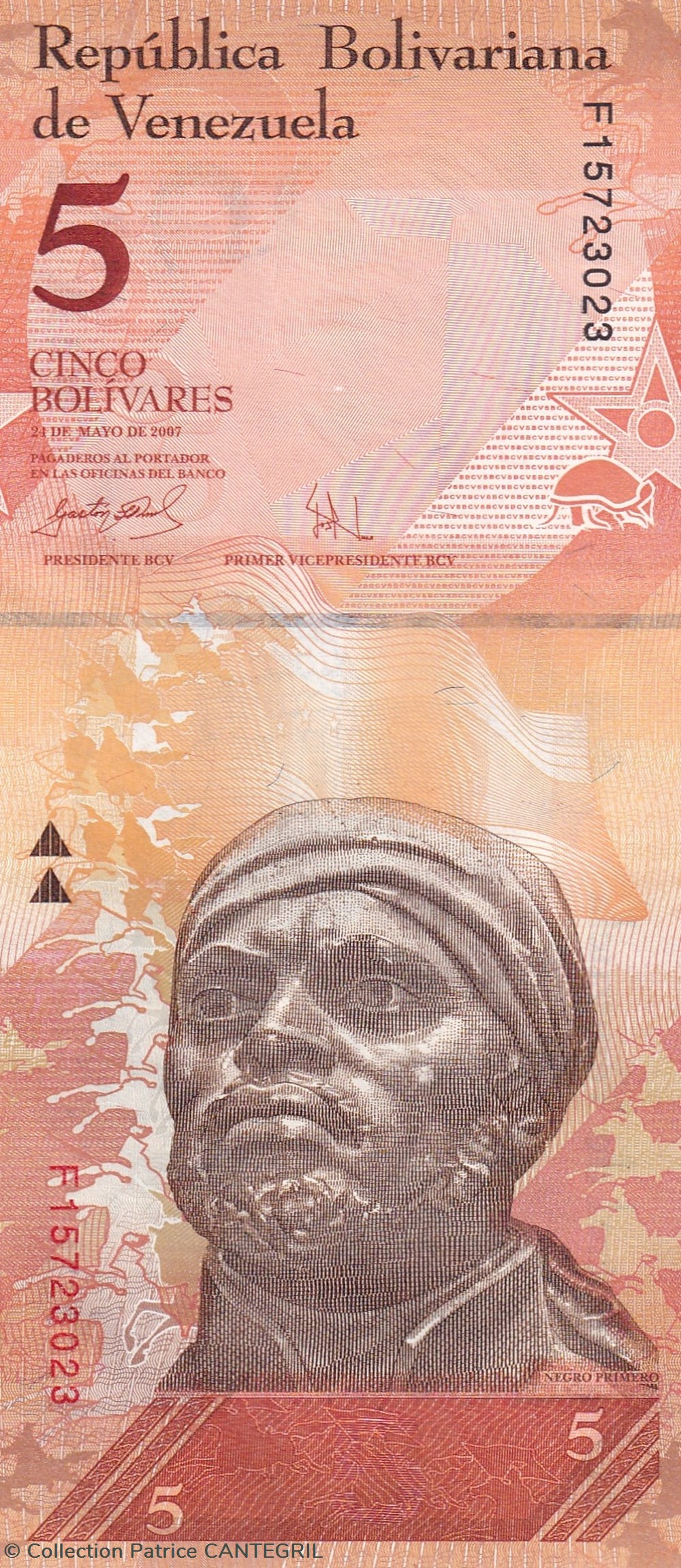 5 Bolívares Banco Central de Venezuela 24.05.2007 Unc Pick 89b billets amerique du sud 5 bolivares banco central de venezuela 24 05 2007 unc pick 89b