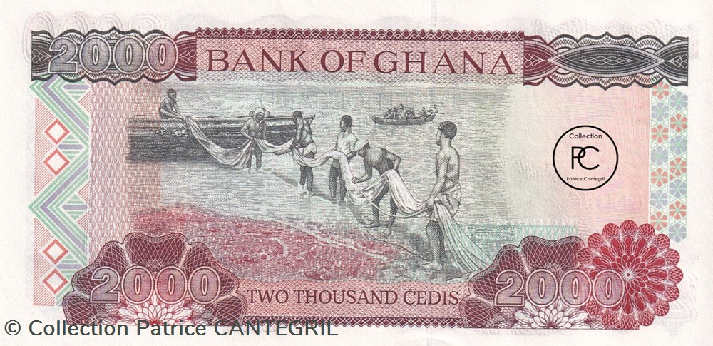 2002 Pick33g 2 000 GH₵ - Cedi ghanéen Unc billets afrique ghana 2002 pick33g 2 000 gh cedi ghaneen unc