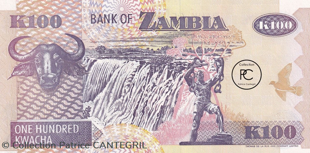 2001 Pick38c 100 ZK - Kwacha zambien Unc billets afrique 2001 pick38c 100 zk kwacha zambien unc