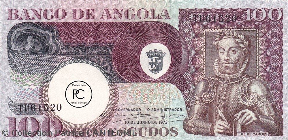 1973 Pick106 100 Escudo angolais Unc billets afrique 1973 pick106 100 escudo angolais unc