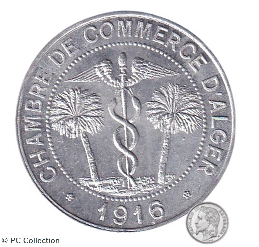 1916 10 centimes Alger chambre de Commerce monnaies monde algerie 1916 10 centimes alger chambre de commerce