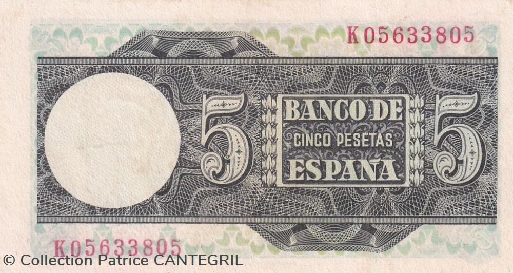 billets europe espagne 1948 pick 136 5 pesetas banco de espana unc