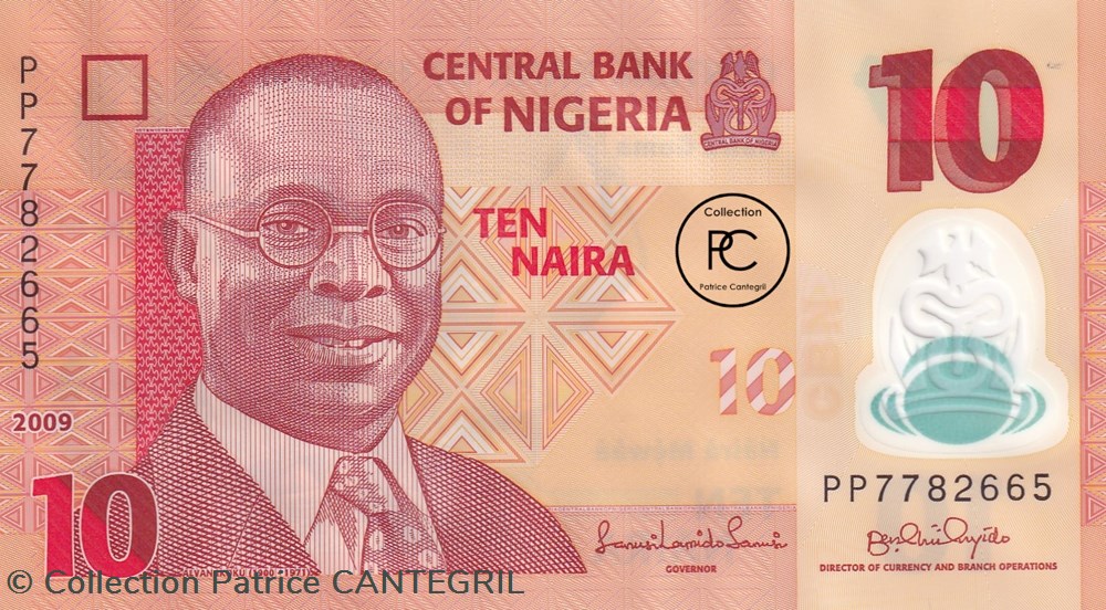 2009 Pick39a.2.2 10 ₦ - Naira nigérien Unc billets afrique nigeria 2009 pick39a 2 2 10 naira nigerien unc