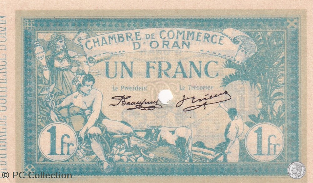 141-13-10/11/1915 Oran 1 Franc Annulé Cdc billets afrique algerie 141 13 10 11 1915 oran 1 franc annule cdc