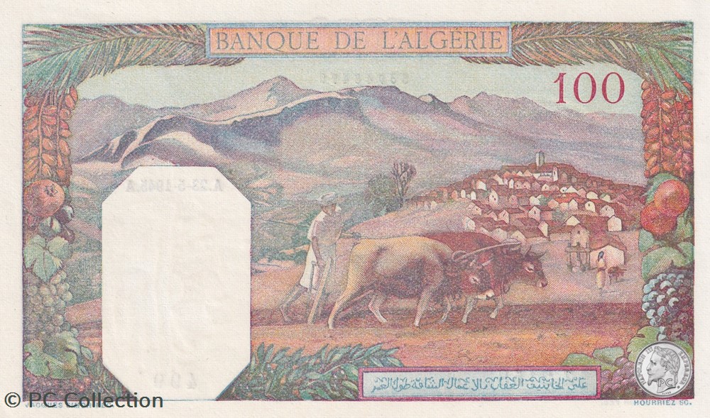 1945 Pick 85 100 Franc algérien 499 Unc billets afrique 1945 pick 85 100 franc algerien 499 unc