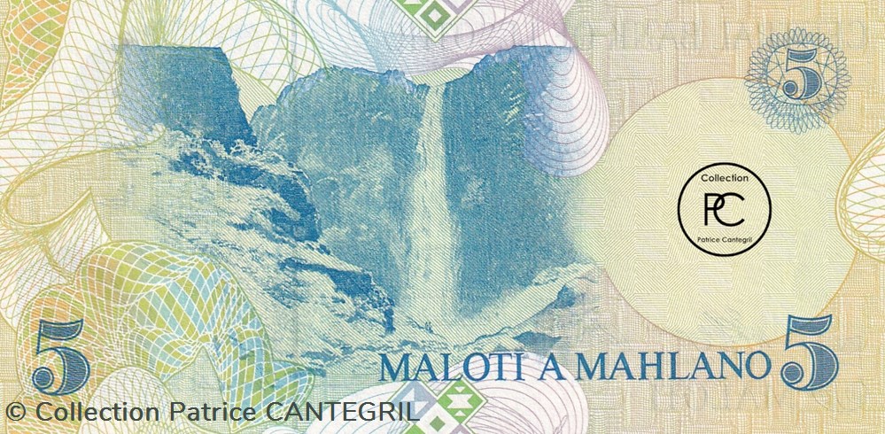 1989 Pick10a 5 M - Loti du Lesotho Unc billets afrique 1989 pick10a 5 m loti du lesotho unc