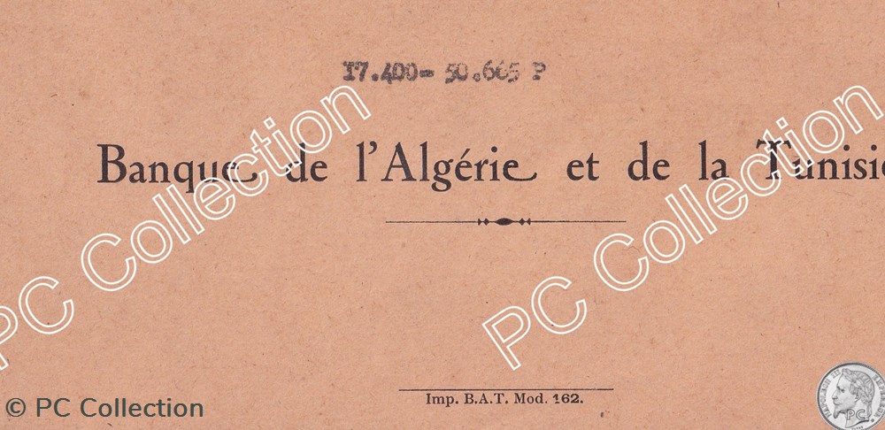 Carnet de chèques BANQUE DE D'ALGERIE et de la TUNISIE rare filigrane Lion 4 billets afrique carnet de cheques banque de algerie et de la tunisie rare filigrane lion