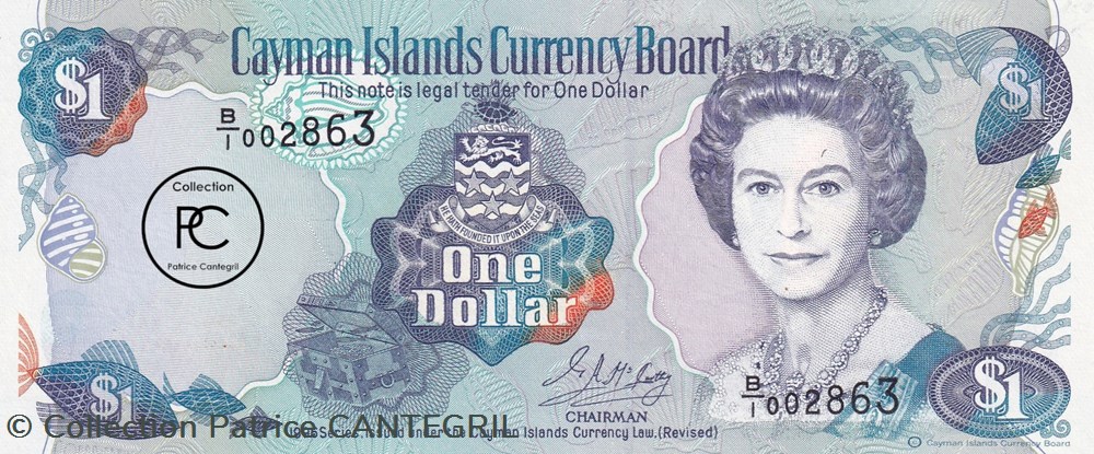 1996 Pick16a B1 1 $ - Dollar des Îles Caïmans Unc billets amerique centrale et caraibes 1996 pick16a b1 1 dollar des iles caimans unc