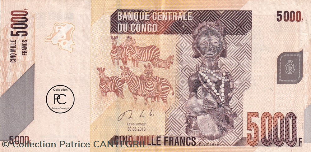 Trés Rare 2013 Pick102b 5000 Francs sans numero de serie Spl billets afrique republique du congo tres rare 2013 pick102b 5000 francs sans numero de serie spl