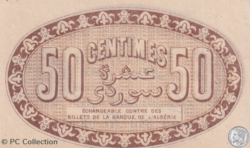 137-9-13/1/1915 Alger 50 cts Cdc.(6) billets afrique algerie 137 9 13 1 1915 alger 50 cts cdc 6