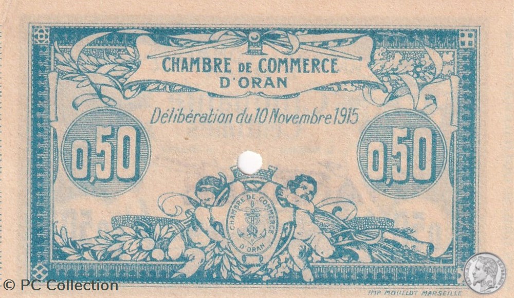 141-6-10/11/1915 Oran 50 Cts - Série Annule - Cdc billets afrique algerie 141 6 10 11 1915 oran 50 cts serie annule cdc