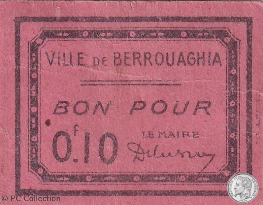 billets afrique algerie berrouaghia 02 ticket carton rose 0 10 cts