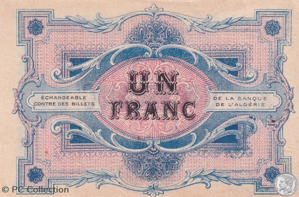 billets afrique algerie 140 11 7 11 1916 constantine 1 franc cdc series annule